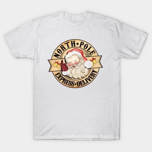 North Pole Express Delivery, Vintage Santa T-Shirt